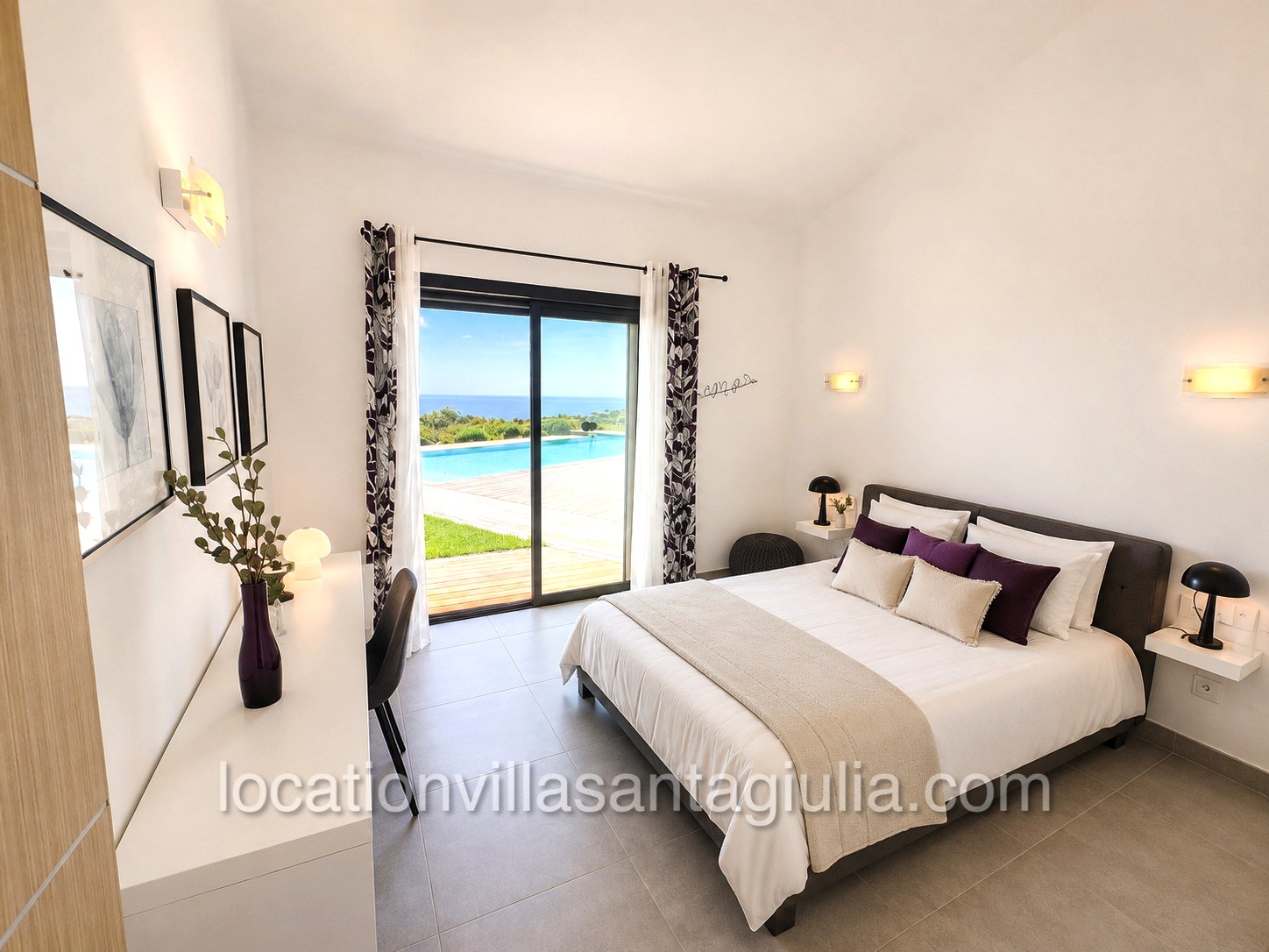 Chambre Villa Seralya avec vue piscine
